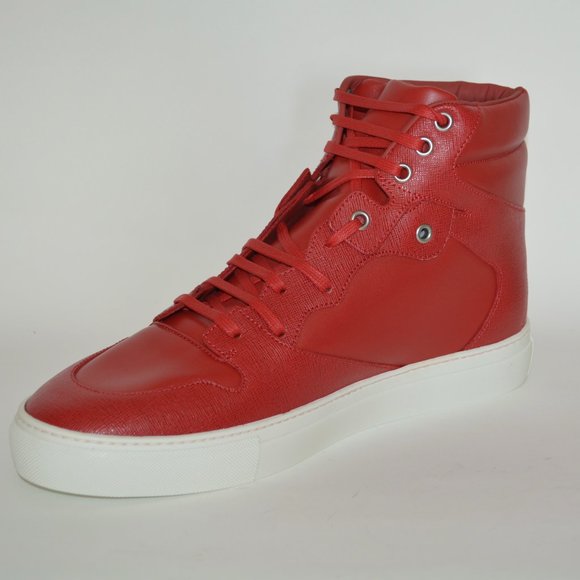 NWT AUTHENTIC BALENCIAGA MENS HITOP LEATHER SNEAKERS US 6 EU 39 - Picture 1 of 10